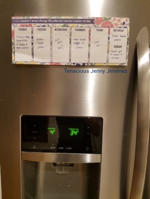 BP1 Weekly Fridge and Menu